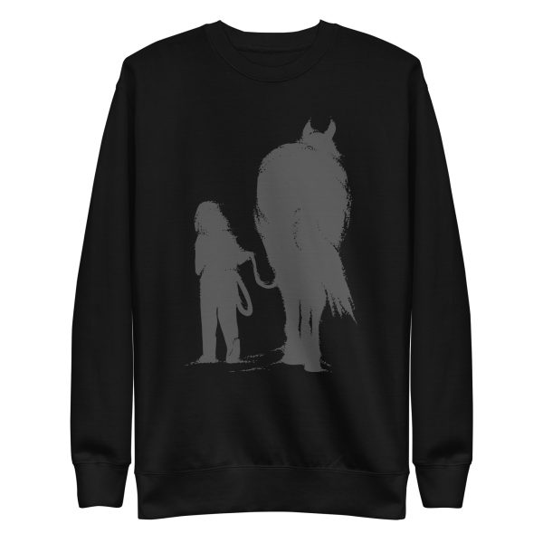 unisex-premium-sweatshirt-black-front-6a18f9cd4fc70.jpg Girl With Horse Sweatshirt