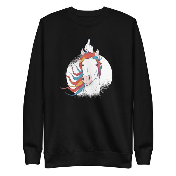 unisex-premium-sweatshirt-black-front-6a18fa1f9bab0.jpg Unicorn Middle Finger Sweatshirt