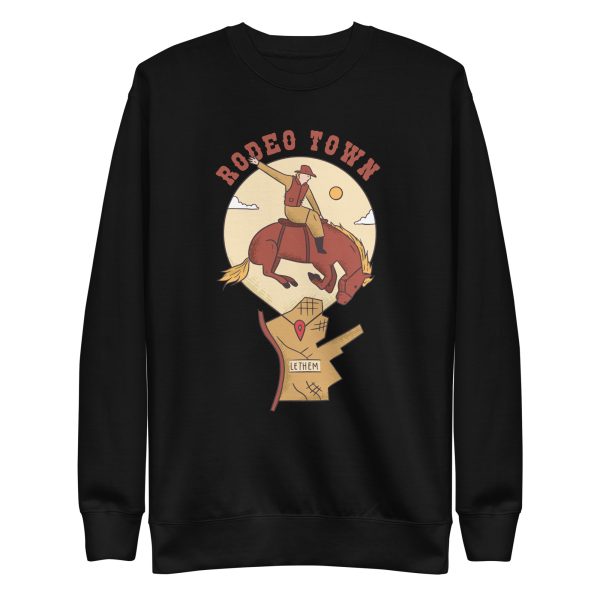 unisex-premium-sweatshirt-black-front-6a18fb085380a.jpg Rodeo Town Sweatshirt