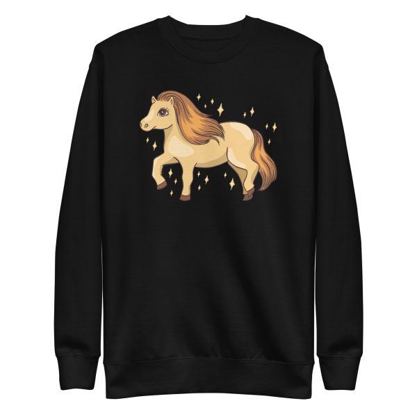 unisex-premium-sweatshirt-black-front-6a18fd783b1b3.jpg Cute Shetland Pony Sweatshirt