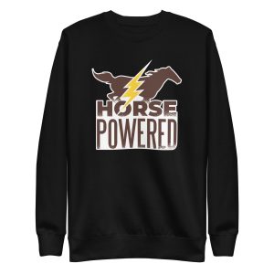 unisex-premium-sweatshirt-black-front-6a191bfae7f82.jpg Horse Powered Sweatshirt