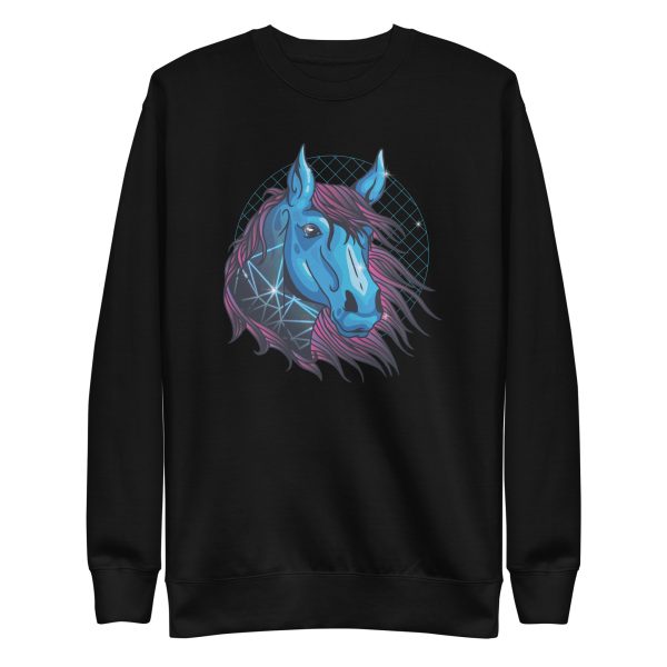 unisex-premium-sweatshirt-black-front-6a191c7b4901d.jpg Neon Horse Sweatshirt