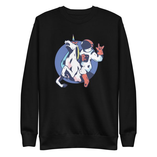 unisex-premium-sweatshirt-black-front-6a191d6474fae.jpg Astronaut Unicorn Sweatshirt