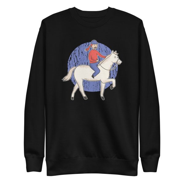 unisex-premium-sweatshirt-black-front-6a191e086372e.jpg Girl Riding Horse Sweatshirt