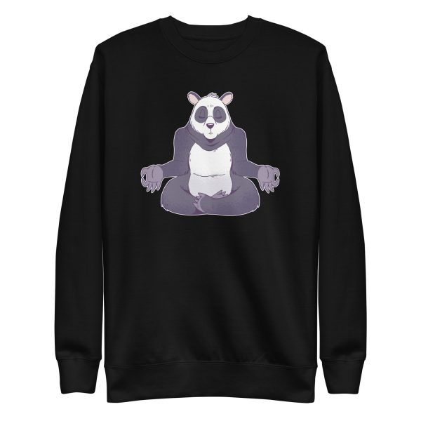 unisex-premium-sweatshirt-black-front-6a191f5d67650.jpg Panda Meditating Sweatshirt