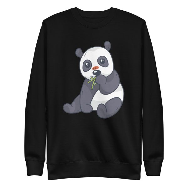 unisex-premium-sweatshirt-black-front-6a1920607ba6f.jpg Cute Panda Bamboo Sweatshirt