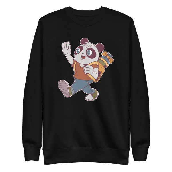 unisex-premium-sweatshirt-black-front-6a193e68316b8.jpg School Panda Sweatshirt