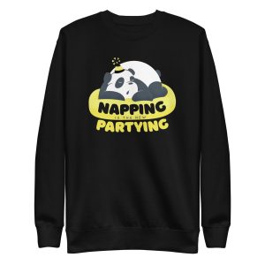 unisex-premium-sweatshirt-black-front-6a194d3415c9c.jpg Panda Nap Sweatshirt