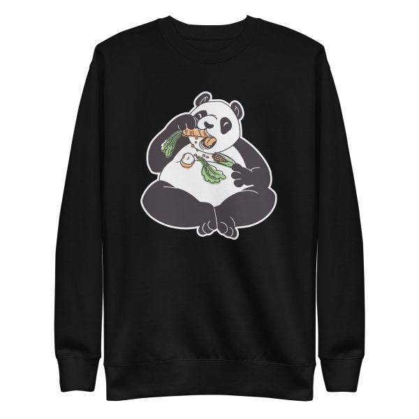 unisex-premium-sweatshirt-black-front-6a1958a889f6f.jpg Panda Eating Sweatshirt