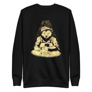 unisex-premium-sweatshirt-black-front-6a1959a22974a.jpg Poker Bear Sweatshirt