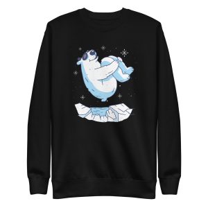 unisex-premium-sweatshirt-black-front-6a195f802a8e2.jpg Polar Bear Jump Sweatshirt