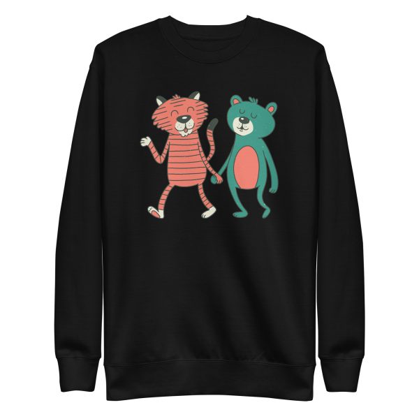 unisex-premium-sweatshirt-black-front-6a1961b0f2a44.jpg Bear and Tiger Sweatshirt