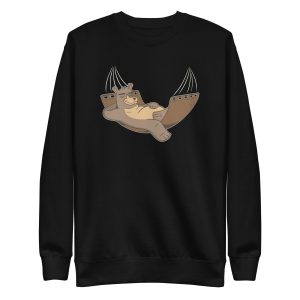 unisex-premium-sweatshirt-black-front-6a19628917b27.jpg Relaxing Bear Sweatshirt