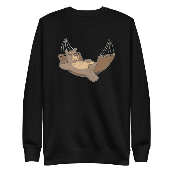 unisex-premium-sweatshirt-black-front-6a19628917b27.jpg Relaxing Bear Sweatshirt