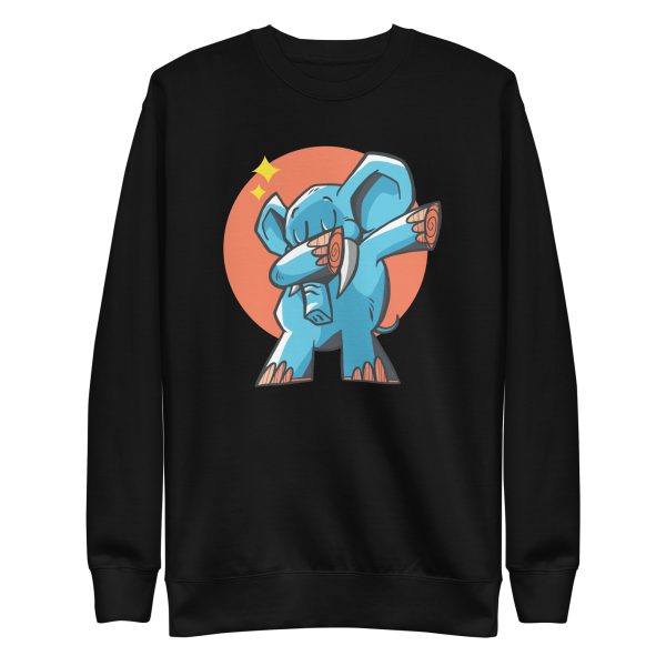 unisex-premium-sweatshirt-black-front-6a196e870f0ab.jpg Dabbing Elephant Sweatshirt