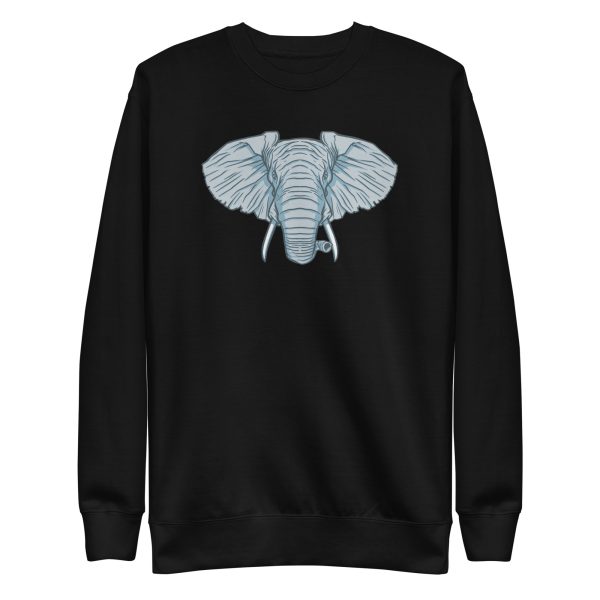 unisex-premium-sweatshirt-black-front-6a19758e64502.jpg Elephant Head Sweatshirt