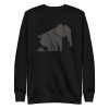 unisex-premium-sweatshirt-black-front-6a197be0ed020.jpg Geometric Elephant Sweatshirt