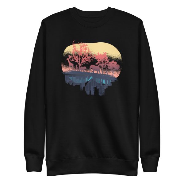 unisex-premium-sweatshirt-black-front-6a198167217fb.jpg Nature and City Sweatshirt