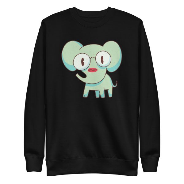 unisex-premium-sweatshirt-black-front-6a1981f01de0e.jpg Smart Elephant Sweatshirt
