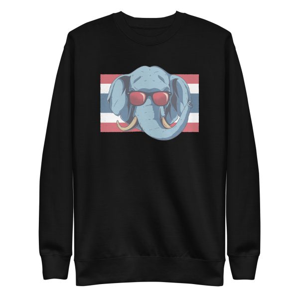 unisex-premium-sweatshirt-black-front-6a19822f3e606.jpg Thailand Elephant Sweatshirt