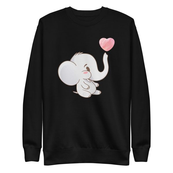 unisex-premium-sweatshirt-black-front-6a1982f6b8a41.jpg Baby Cute Elephant Sweatshirt