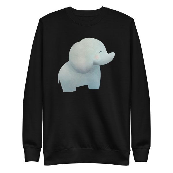 unisex-premium-sweatshirt-black-front-6a1984a63b172.jpg Cute Elephant Sweatshirt