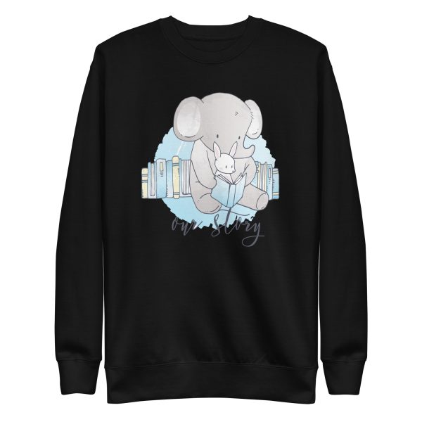 unisex-premium-sweatshirt-black-front-6a1984ebd8530.jpg Elephant Cartoon Sweatshirt