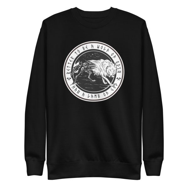 unisex-premium-sweatshirt-black-front-6a1985c0410a4.jpg Wolf of Odin Sweatshirt
