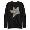 unisex-premium-sweatshirt-black-front-6a19870987b00.jpg Wolf Colorful Sweatshirt