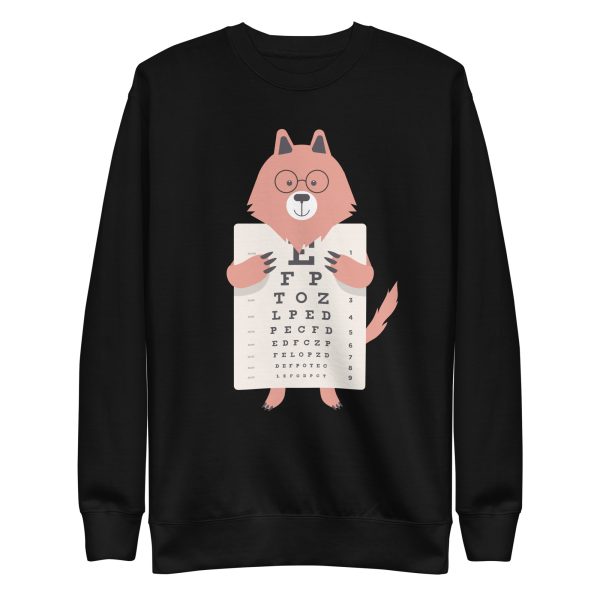 unisex-premium-sweatshirt-black-front-6a19879c7e3b2.jpg Wolf Eye Chart Sweatshirt