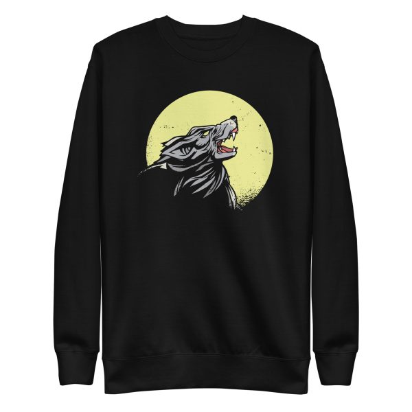 unisex-premium-sweatshirt-black-front-6a1988857e880.jpg Howling Wolf Sweatshirt
