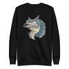 unisex-premium-sweatshirt-black-front-6a198bb2843a0.jpg Wolf Cartoon Sweatshirt
