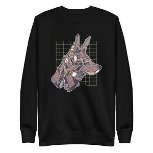 unisex-premium-sweatshirt-black-front-6a198c4d1db96.jpg Wolf Steampunk Sweatshirt