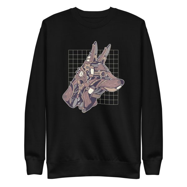 unisex-premium-sweatshirt-black-front-6a198c4d1db96.jpg Wolf Steampunk Sweatshirt