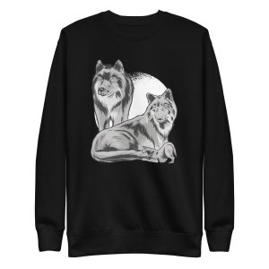 unisex-premium-sweatshirt-black-front-6a198e5b74ed4.jpg Wolf Family Sweatshirt