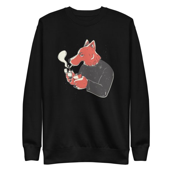 unisex-premium-sweatshirt-black-front-6a198ead49546.jpg Smoking Wolf Sweatshirt