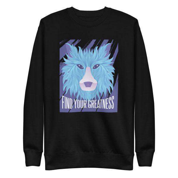unisex-premium-sweatshirt-black-front-6a198f4befef1.jpg Polygonal Gradient Wolf Sweatshirt