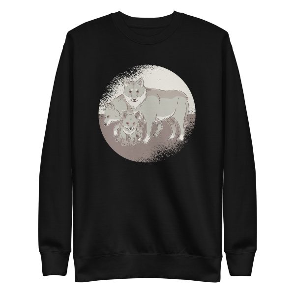 unisex-premium-sweatshirt-black-front-6a1a9cc49c395.jpg Wolf Family Sweatshirt
