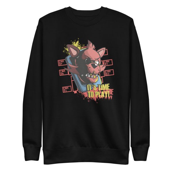 unisex-premium-sweatshirt-black-front-6a1acac9c5dd1.jpg Time To Play Sweatshirt