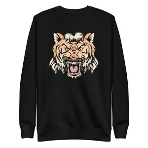 unisex-premium-sweatshirt-black-front-6a1ad0dedc4fd.jpg Mullet Tiger Sweatshirt