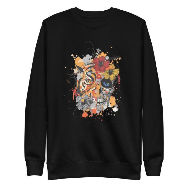 unisex-premium-sweatshirt-black-front-6a1ad1b06ff88.jpg Abstract Tiger Sweatshirt