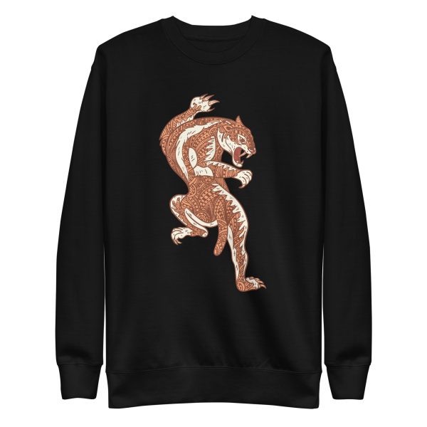 unisex-premium-sweatshirt-black-front-6a1ad32d4566d.jpg Mandala Sabercat Sweatshirt