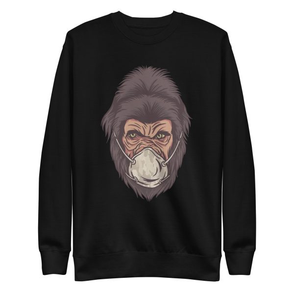 unisex-premium-sweatshirt-black-front-6a1ad84c92ee6.jpg Gorilla Face Mask Sweatshirt