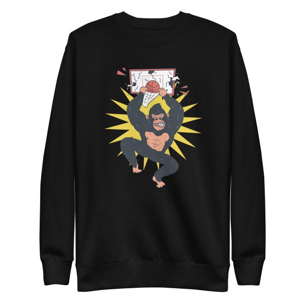 unisex-premium-sweatshirt-black-front-6a1ad9f323ea9.jpg Gorilla Dunk Sweatshirt