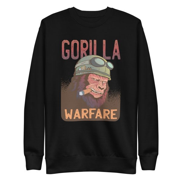 unisex-premium-sweatshirt-black-front-6a1adb0e5d790.jpg Gorilla Warfare Sweatshirt