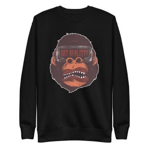 unisex-premium-sweatshirt-black-front-6a1adc618414f.jpg Gorilla Reality Sweatshirt