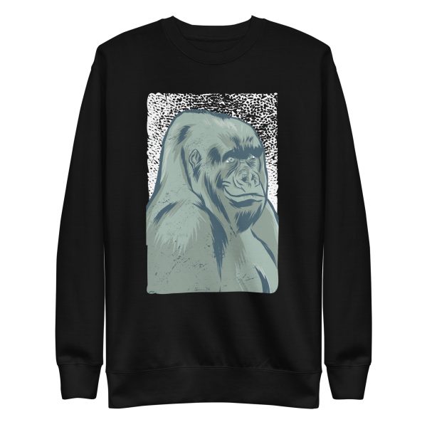 unisex-premium-sweatshirt-black-front-6a1aeebde3323.jpg Smiling Gorilla Sweatshirt