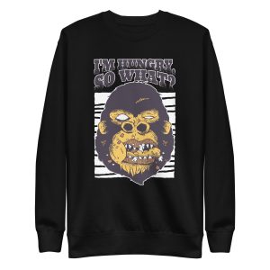 unisex-premium-sweatshirt-black-front-6a1aef03a1fec.jpg Gorilla Hungry Sweatshirt
