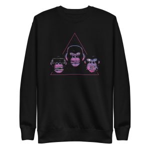 unisex-premium-sweatshirt-black-front-6a1aef4ccf162.jpg Monkey Heads Sweatshirt