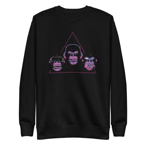 unisex-premium-sweatshirt-black-front-6a1aef4ccf162.jpg Monkey Heads Sweatshirt